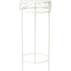 Kukkateline Home4You SANDY Ø30xK70 cm, antiikinvalkoinen