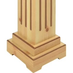 Kukkateline klassinen pilari neliö vaalea puu 17x17x66 cm MDF
