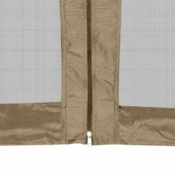 Kuusikulmainen pop-up katos sivuseinillä 3,6x3,1m 220g/m² taupe