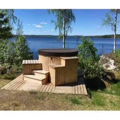 Kylpytynnyri kaasukamiinalla SpaDealers City-Palju Arctic 4-6 hlöä 1200l brown/azul blue