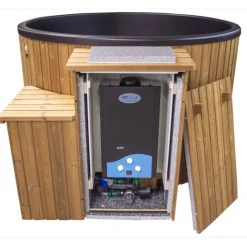 Kylpytynnyri kaasukamiinalla SpaDealers City-Palju Arctic 4-6 hlöä 1200l brown/graphite black