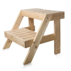 Kylpytynnyrin rappuset PW-Spa puuvalmis 55 cm