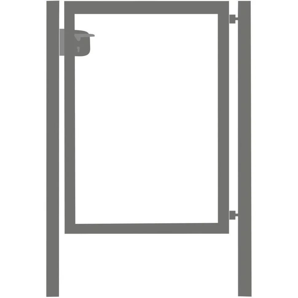 Käyntiportin runko AB Polar, korkeus 95cm, leveys 100cm, Locinox lukko, harmaa