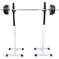 Kyykkyteline levytanko- ja käsipainosarjalla, 60.5kg