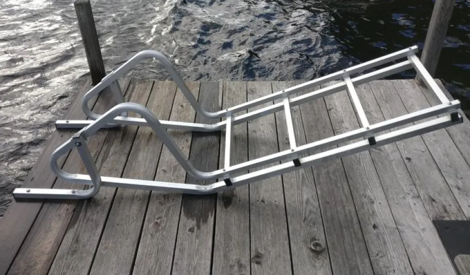 Laituritikkaat 4 askelmaa 105 cm anodisoitu alumiini
