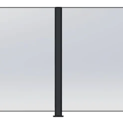 Lasikaidetolppa väli Green Land Lounge 105x6x6cm tummanharmaa alumiini
