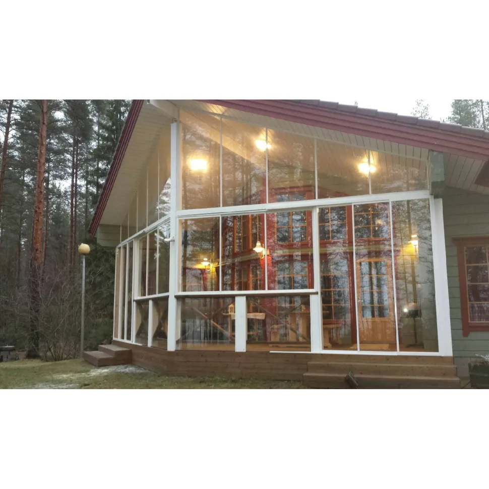 Lasiterassi Maakunnan Lasi 4x2,5 4000x2500 mm eri värejä