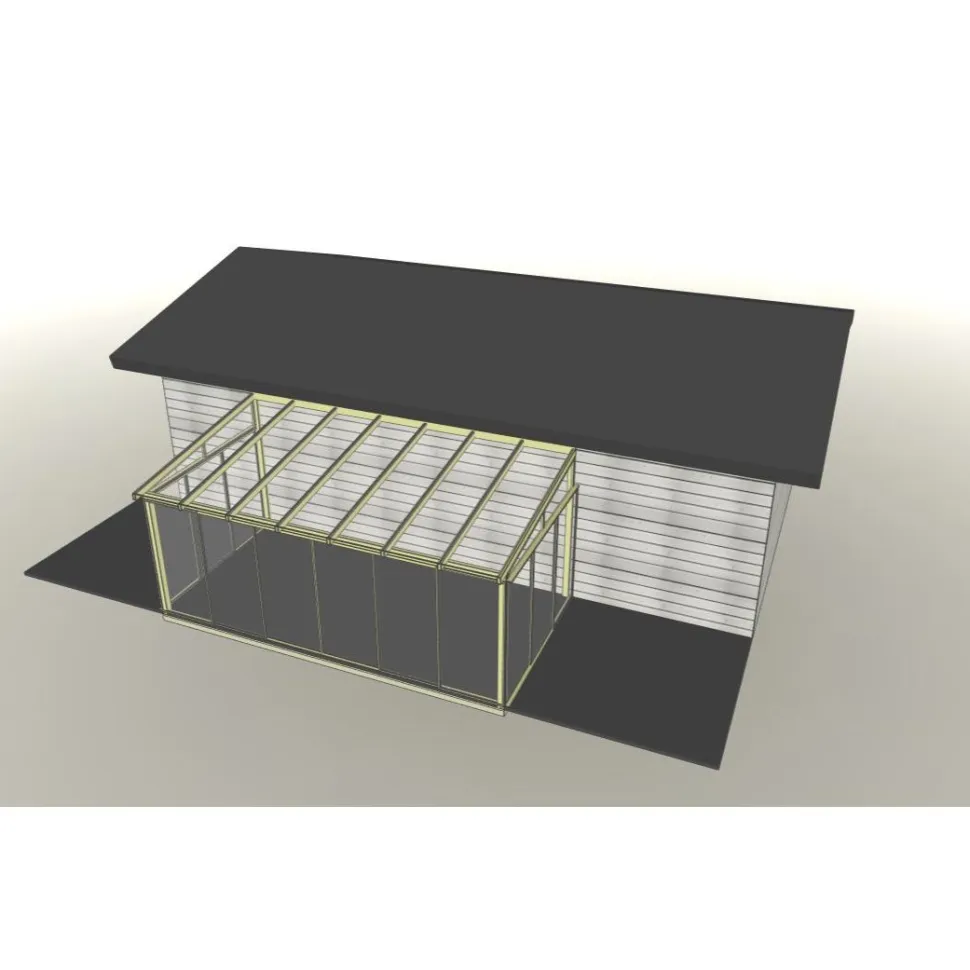Lasiterassi Maakunnan Lasi 4x2,5 4000x2500 mm eri värejä