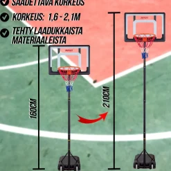 Lasten koripalloteline ProSport 1,6 - 2,1 m