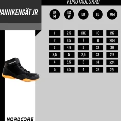 Lasten Painikengät Nordcore Core, musta, eri kokoja