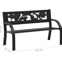 Lasten puutarhapenkki 86 cm teräs