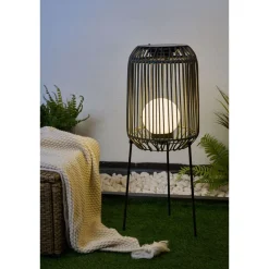 Lattiavalaisin aurinkokennolla Paulmann Pauleen Sunshine Coziness, 3000K, musta/harmaa