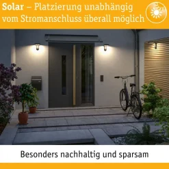 Lattiavalaisin aurinkokennolla Paulmann Pauleen Sunshine Coziness, 3000K, musta/harmaa