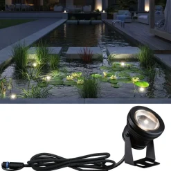 LED-allasvalaisin Paulmann Plug & Shine, IP68, 3000K, 5W, musta
