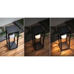 LED-aurinkokennovalaisin Paulmann Marisol, IP44, 3000K, liiketunnistin, musta