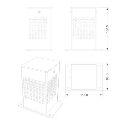LED-laiturivalaisin Savorak, 14cm, rst, musta