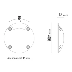LED-laiturivalaisin FTLIGHT Marina I 1,5W 24V 4000K IP67 rst