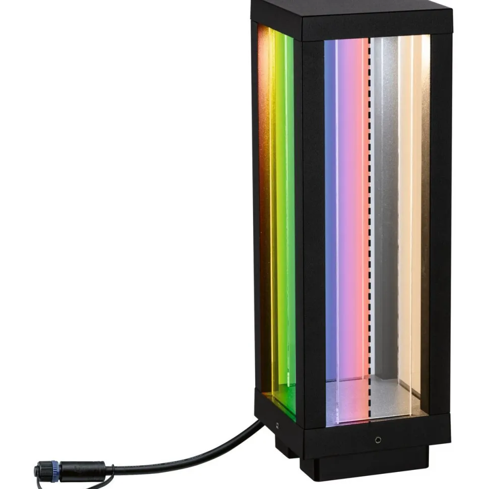 LED-lyhty Paulmann Plug & Shine Classic, 30cm, Smart Home Zigbee 3.0, IP44, RGBW, antrasiitti