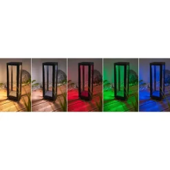 LED-lyhty Paulmann Plug & Shine Classic, 30cm, Smart Home Zigbee 3.0, IP44, RGBW, antrasiitti