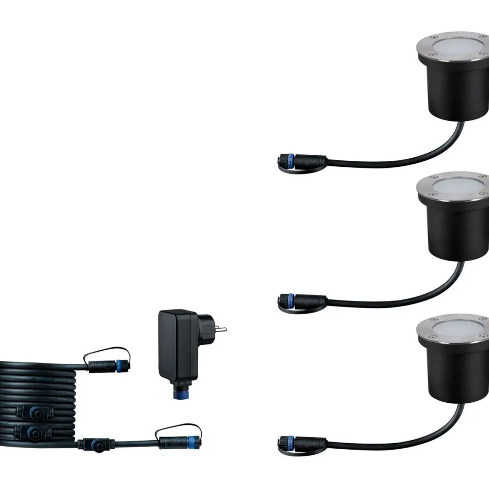 LED-Maavalaisin aloitussetti Paulmann Plug & Shine upotettava RGBW