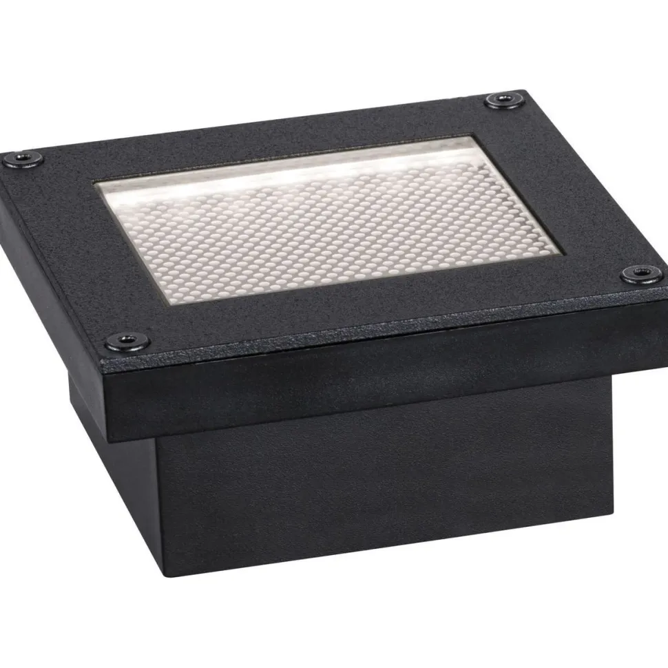 LED-maavalaisin aurinkokennolla Paulmann Domenic, 8x8cm, IP67, 3000K, musta