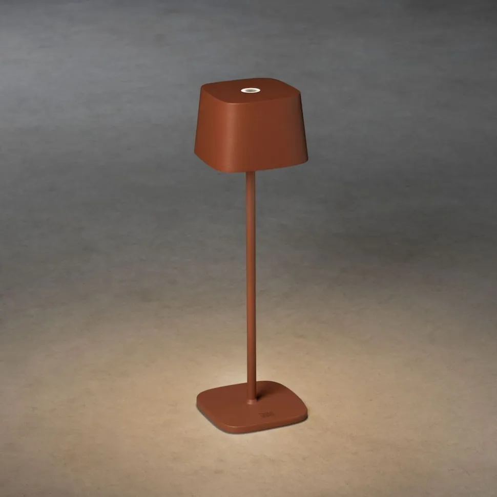 LED-pöytävalaisin Konstsmide Lounge Capri 7814-960, ladattava, terrakotta