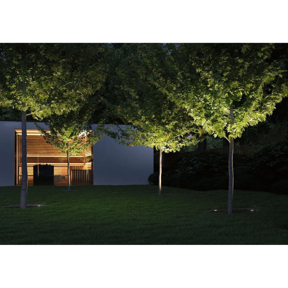 LED-terassivalaisin Paulmann Floor, IP67, 12cm, 3000K, rst