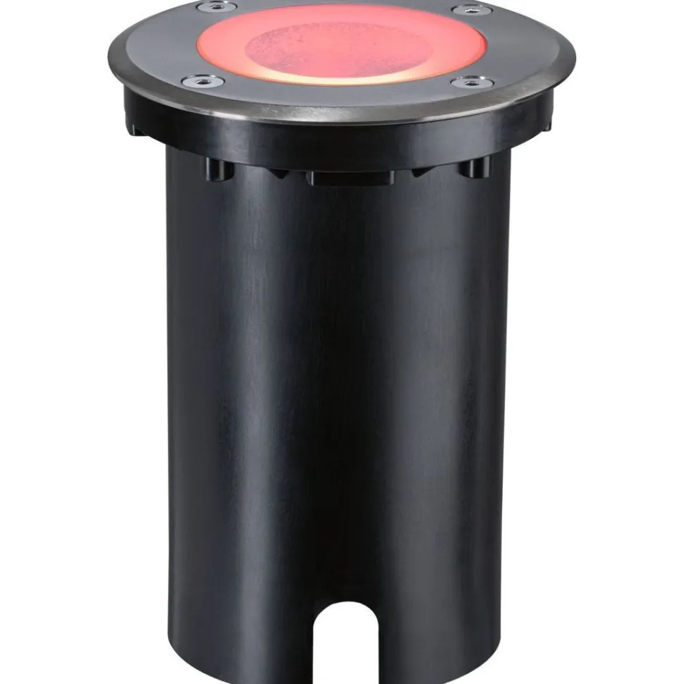 LED-terassivalaisin Paulmann Floor, Smart Home Zigbee 3.0, IP67, 11cm, RGBW+, harjattu rauta