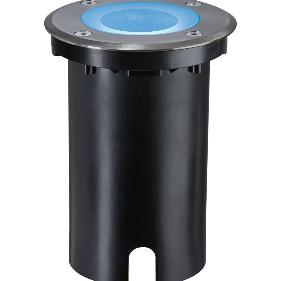 LED-terassivalaisin Paulmann Floor, Smart Home Zigbee 3.0, IP67, 11cm, RGBW+, harjattu rauta