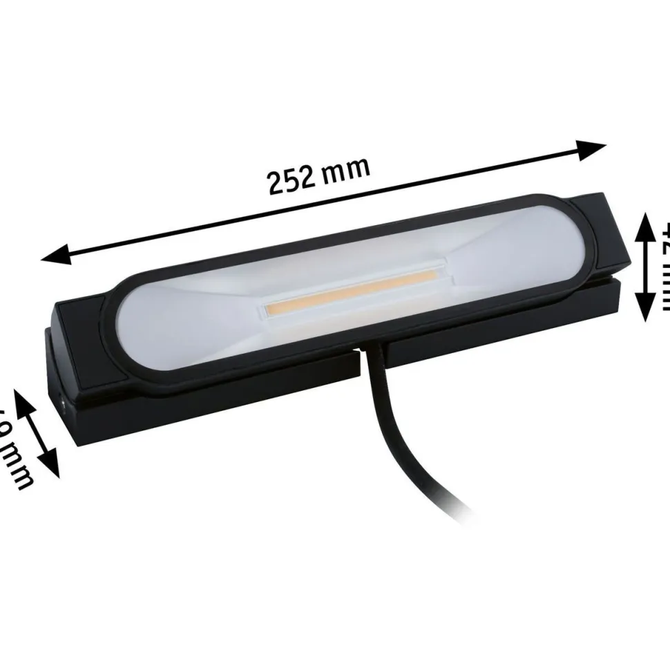 LED-terassivalaisin Paulmann Ito, IP67, 252x49mm, 3000K, antrasiitti