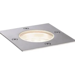 LED-terassivalaisin Paulmann Plug & Shine Floor, IP65, 3000K, 3.6W, ruostumaton teräs