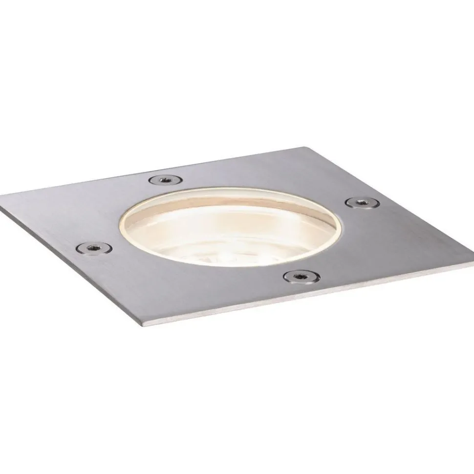 LED-terassivalaisin Paulmann Plug & Shine Floor, IP65, 3000K, 3.6W, ruostumaton teräs