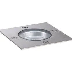 LED-terassivalaisin Paulmann Plug & Shine Floor, IP65, 3000K, 3.6W, ruostumaton teräs