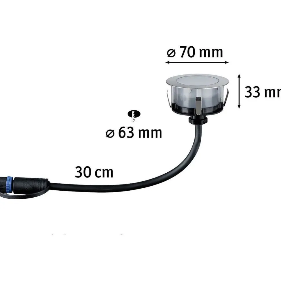 LED-terassivalaisin Paulmann Plug & Shine Floor, Smart Home Zigbee 3.0, IP67, RGBW+, 2W, rst