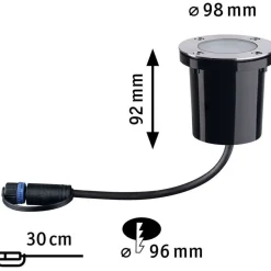 LED-terassivalaisin Paulmann Plug & Shine, Smart Home Zigbee 3.0, IP65, säädettävä värilämpötila, musta