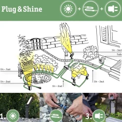 LED-terassivalaisinsarja Paulmann Plug & Shine Floor, IP67, 2200K, 3x2W, hopea