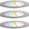LED-terassivalaisinsarja Paulmann Plug & Shine Floor, Smart Home Zigbee 3.0, IP67, RGBW+, 3x2W, rst