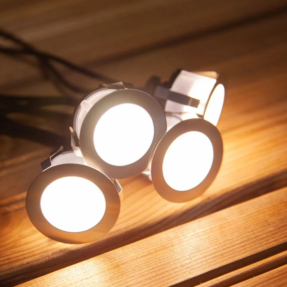 LED-terassivalosarja LED Energie 4x0,4W IP65/44 3000K hämäräkytkin