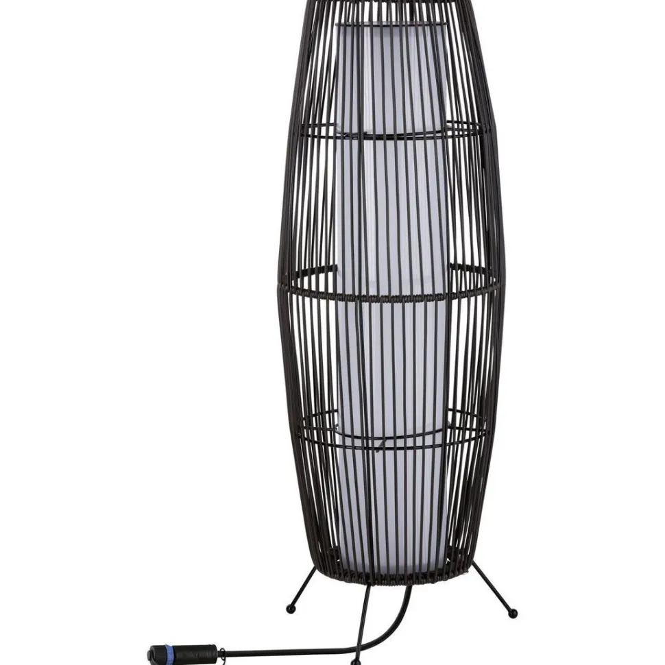 LED-ulkovalaisin Paulmann Plug & Shine Basket, 60cm, IP44, 3000K, ruskea