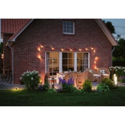 LED-ulkovalaisin Paulmann Plug & Shine Basket, 60cm, IP44, 3000K, ruskea