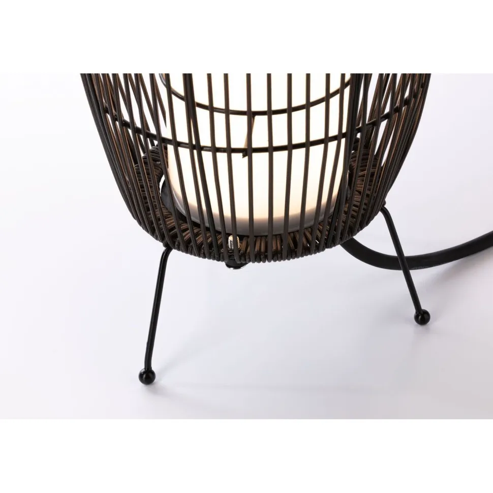 LED-ulkovalaisin Paulmann Plug & Shine Basket, 60cm, IP44, 3000K, ruskea