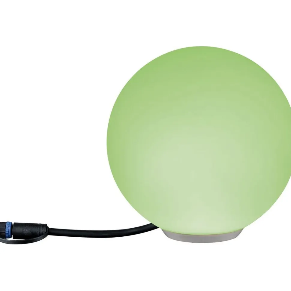 LED-ulkovalaisin Paulmann Plug & Shine Globe, Smart Home Zigbee 3.0, IP65, RGBW+, valkoinen