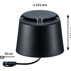 LED-ulkovalaisin Paulmann Plug & Shine, IP67, 3000K, pinta-asennettava, antrasiitti