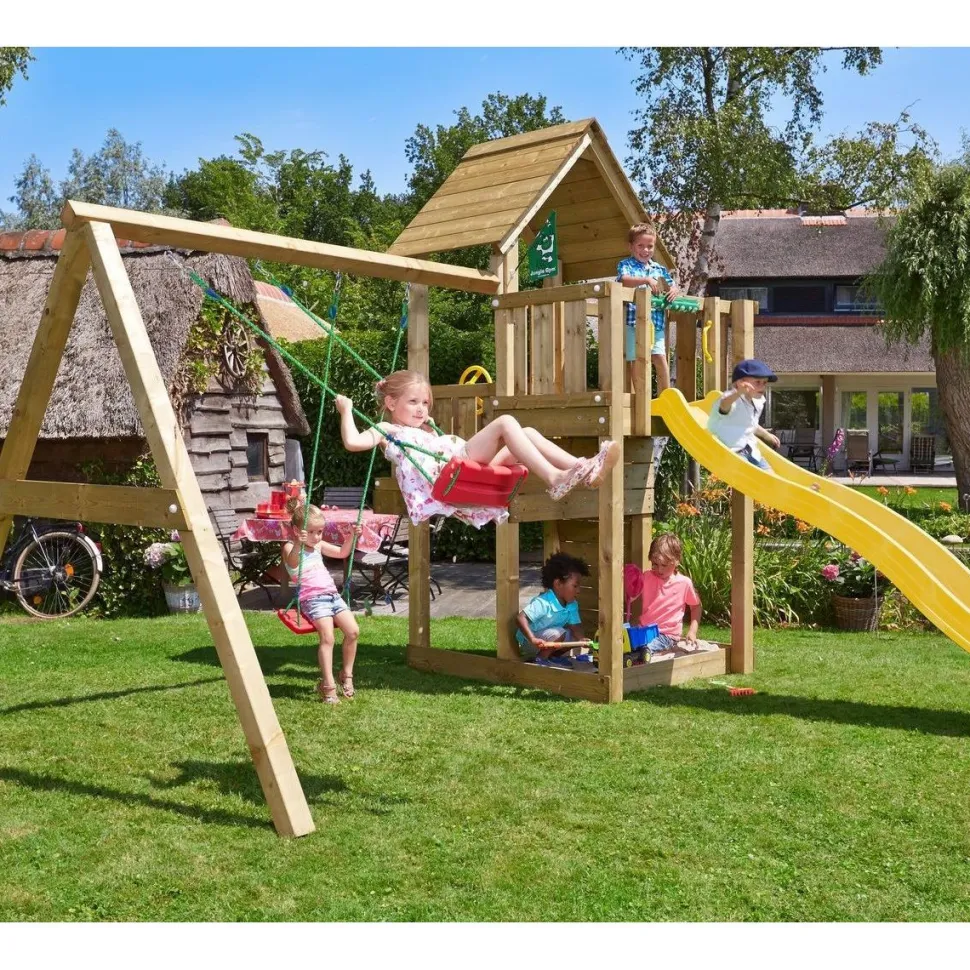 Leikkikeskus Jungle Gym Cubby ja Swing Module X'tra sis. liukumäen
