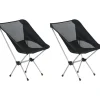 Leirituolit 2 kpl taitettava + kantolaukku 54x50x65 cm alumiini