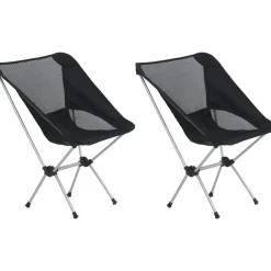Leirituolit 2 kpl taitettava + kantolaukku 54x50x65 cm alumiini