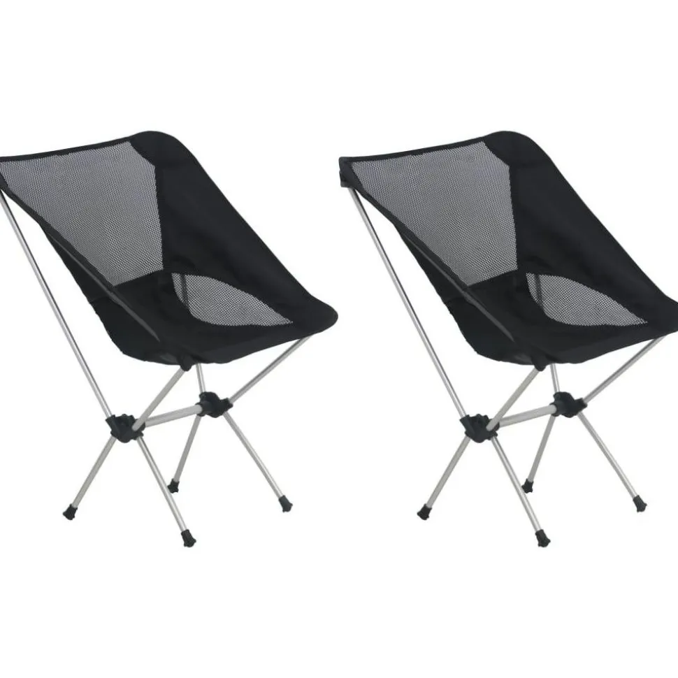 Leirituolit 2 kpl taitettava + kantolaukku 54x50x65 cm alumiini