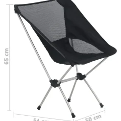 Leirituolit 2 kpl taitettava + kantolaukku 54x50x65 cm alumiini