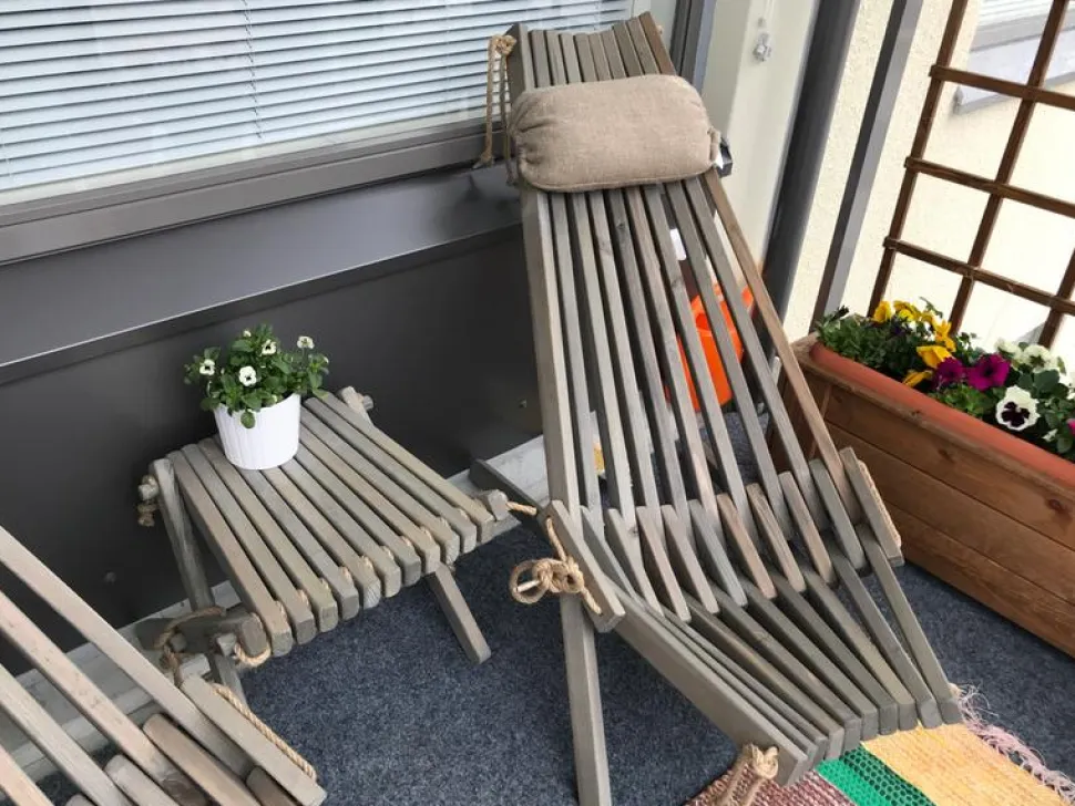 Lepotuoli EcoFurn Ekotuoli mänty harmaa