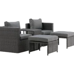 Lepotuolisetti Venture Home Quad harmaa